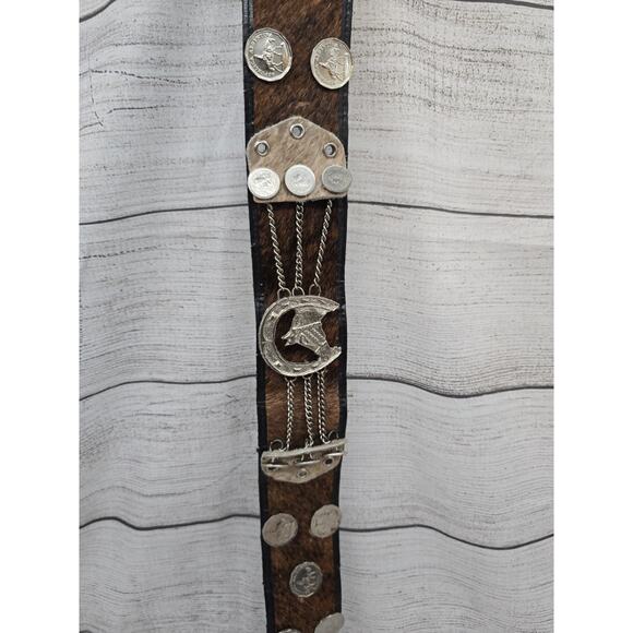 Vintage Argentina Pesos Leather Gaucho Rodeo Belt 16 Coins. 31.5 Inches main image 8
